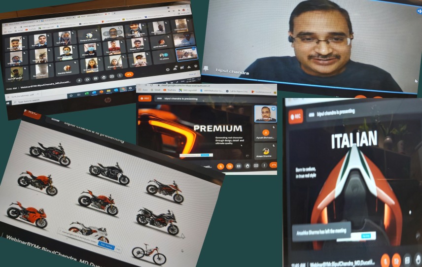 Report & Pics of Webinar on 22nd Sept 2021 by Mr. Bipul Chandra, MD