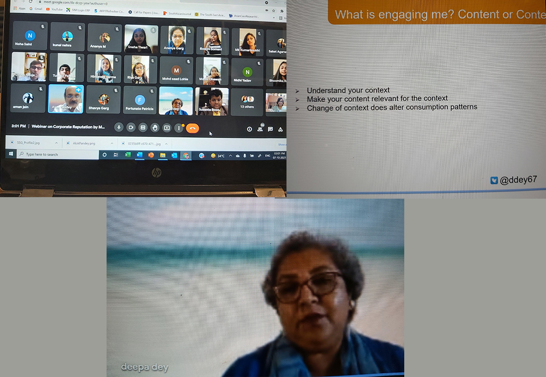 Undergraduate Students at School of Management were in for a special treat with a webinar on Communication