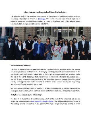 All you need to know about making a career in sociology