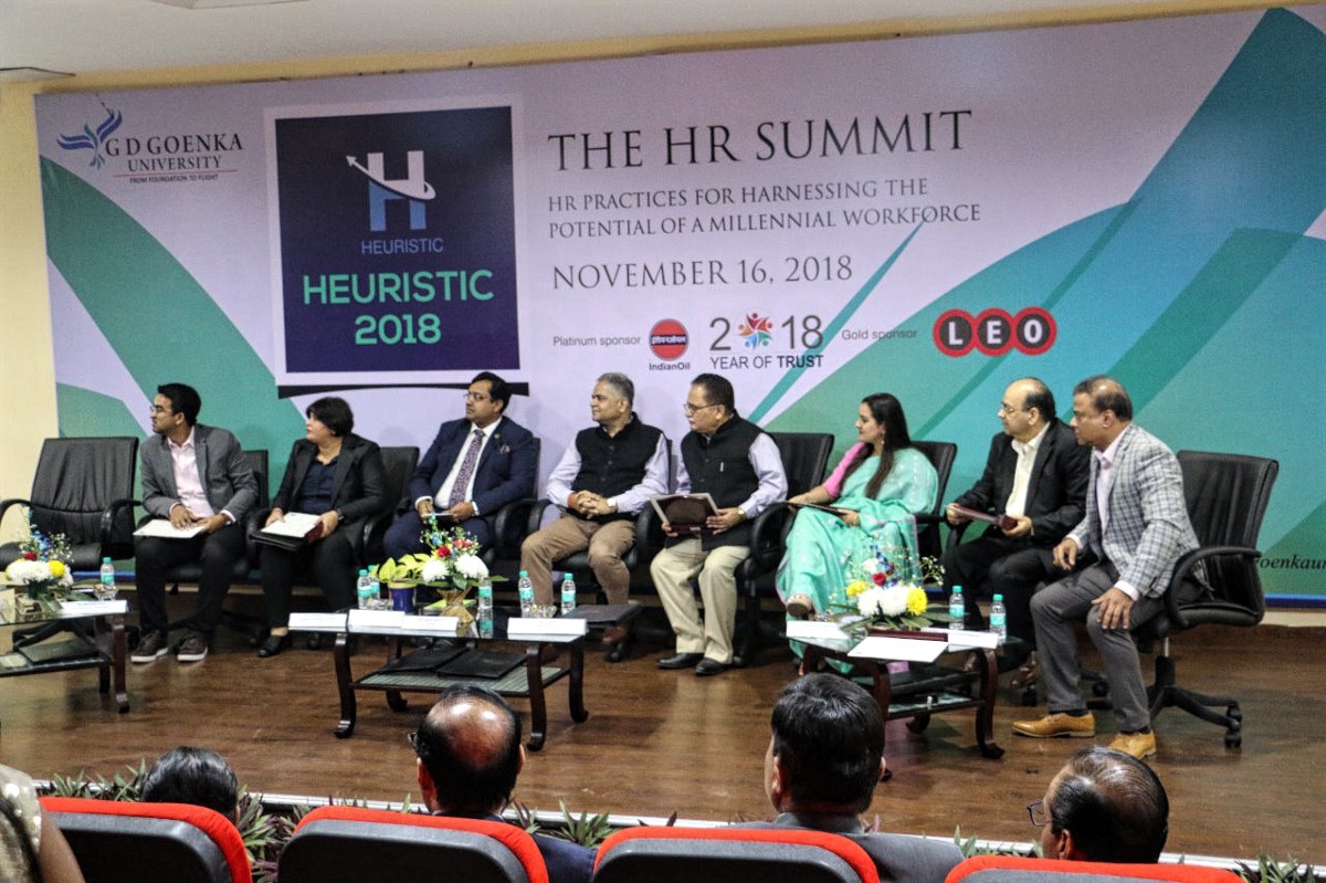 INDUSTRY-ACADEMIA DEBATE ON ISSUES WITH MILLENNIUM WORKFORCE AT 2 ND  HR SUMMIT BY GD GOENKA UNIVERSITY, GURGAON