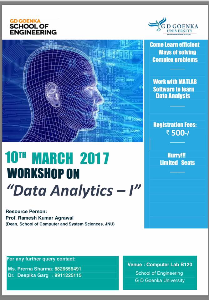 Workshop on Data Analytics – I using MATLAB