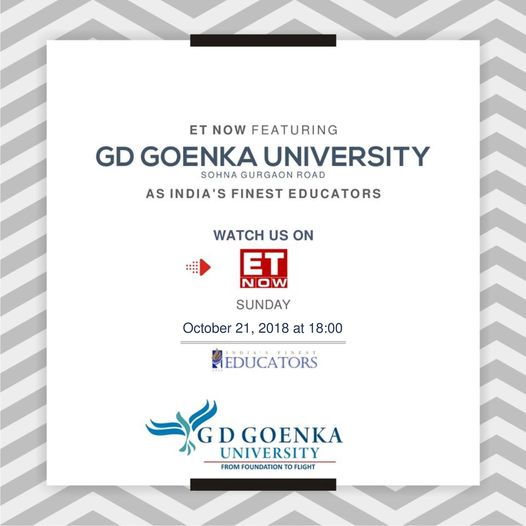ET NOW featuring GD Goenka University as India\'s Finest Educators