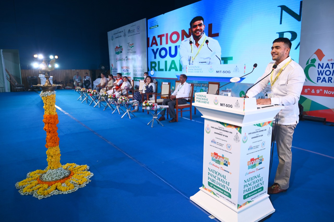 Our Alumni - Nasir Khan invited as distinguished speaker by Chief Minister of Goa.