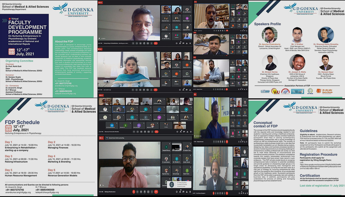 FDP- Nuturing Entrepreneurs In Physiotherapy 