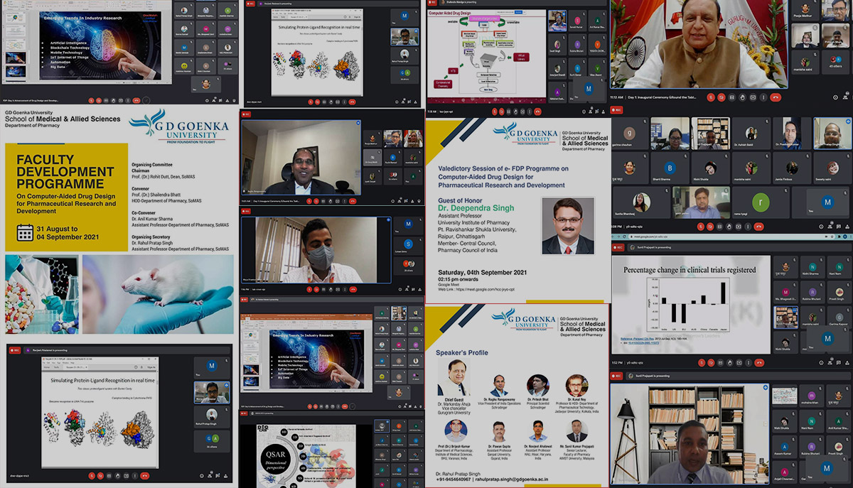 Five-Day, E-Faculty Development Program on “Computer aided Drug Design for Pharmaceutical Research and Development