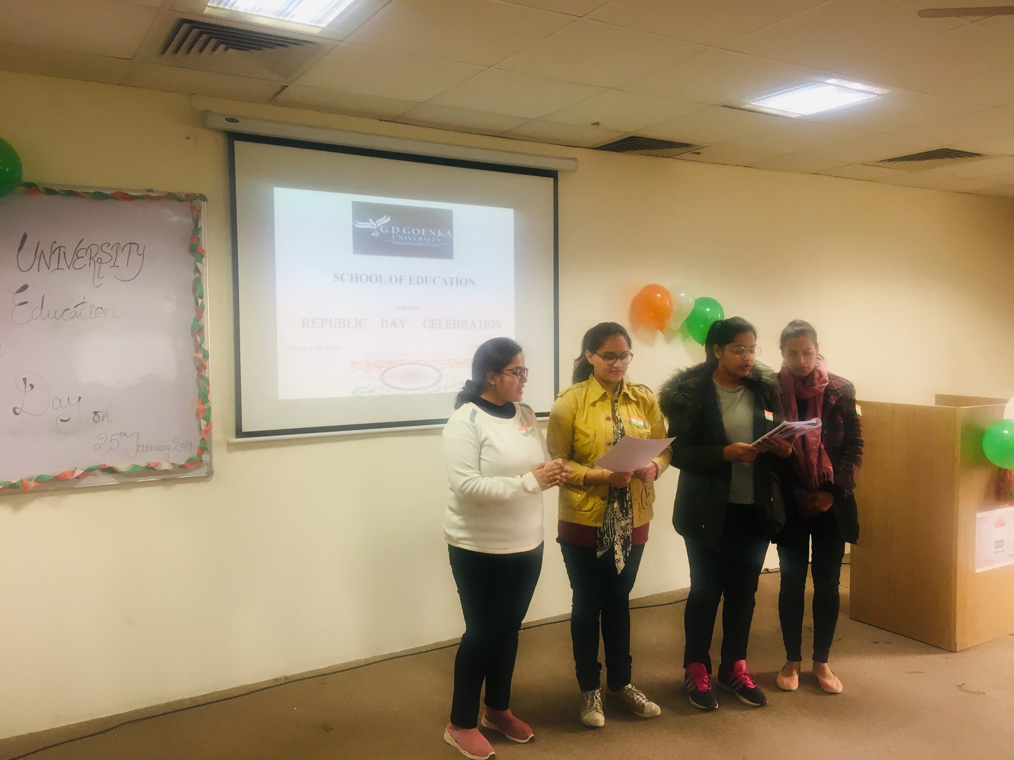 SCHOOL OF EDUCATION, G D GOENKA UNIVERSITY CELEBRATES REPUBLIC DAY